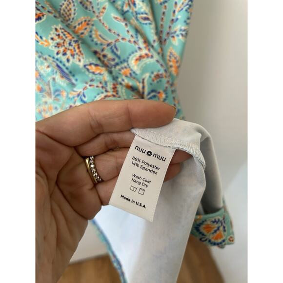 Nuu Muu GoBe Pirouette VNeck Aline Geometric Minidress XL Proformance Stretch - Picture 5 of 10